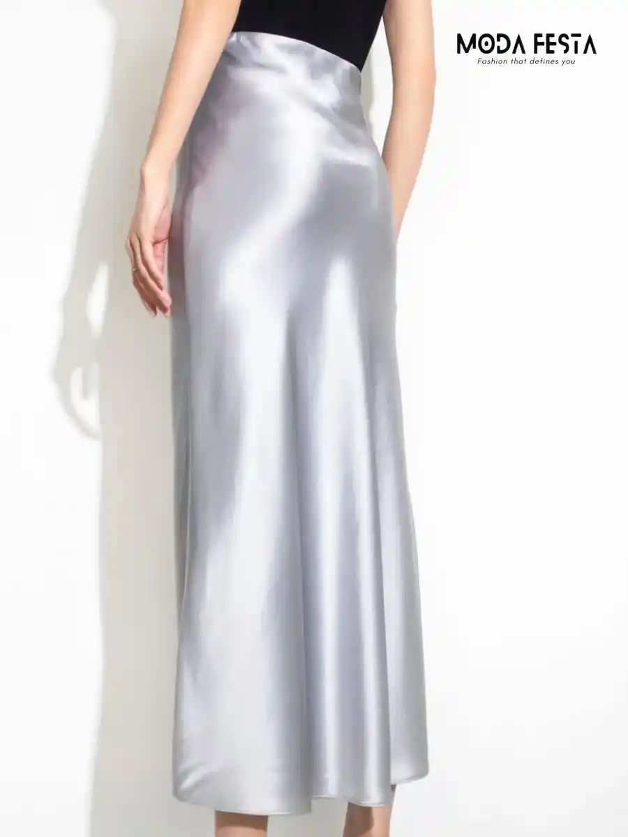 ModaFesta -elegant-a-line-mermaid-satin-skirt-silver