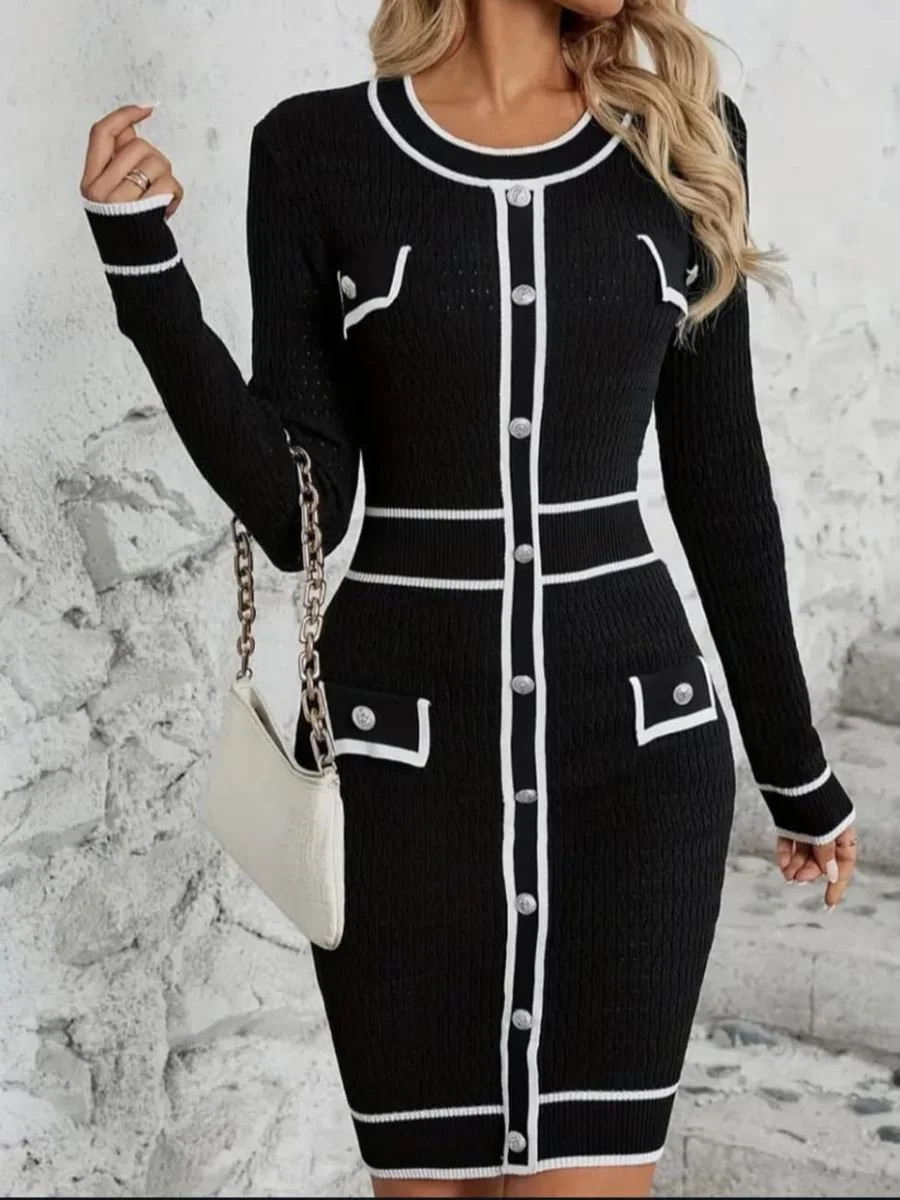 Striped Knitted Dress