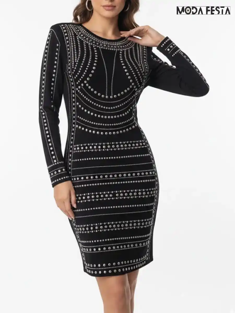 ModaFesta -elegant-black-sequence-dress