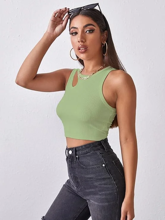 ModaFesta -coral-crp-tank-top-kiwi-green