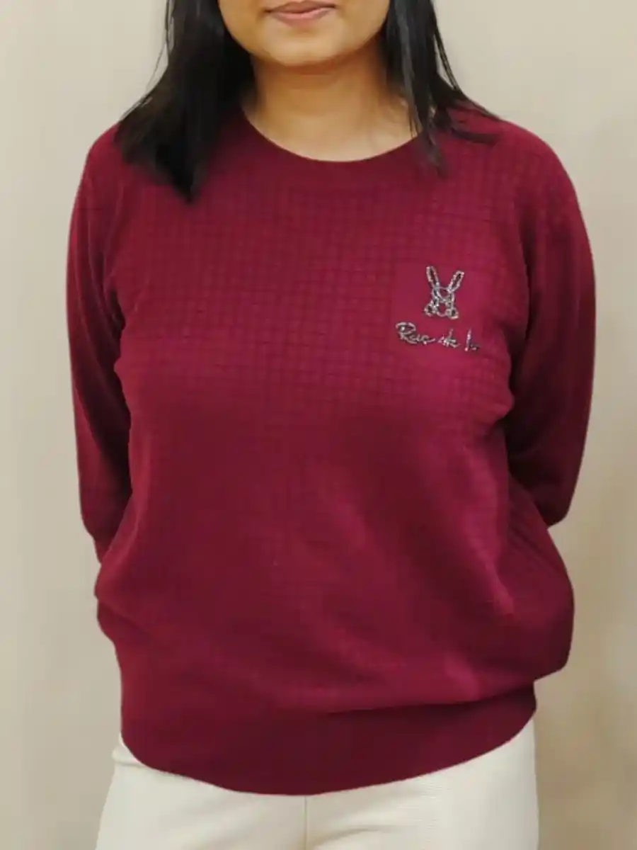 ModaFesta -elegant-trendy-knit-top-maroon