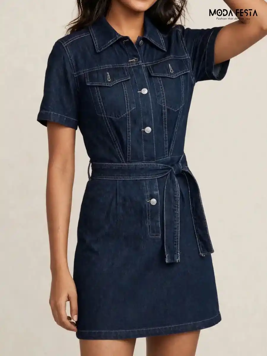 ModaFesta -dark-blue-denim-shirt-dress