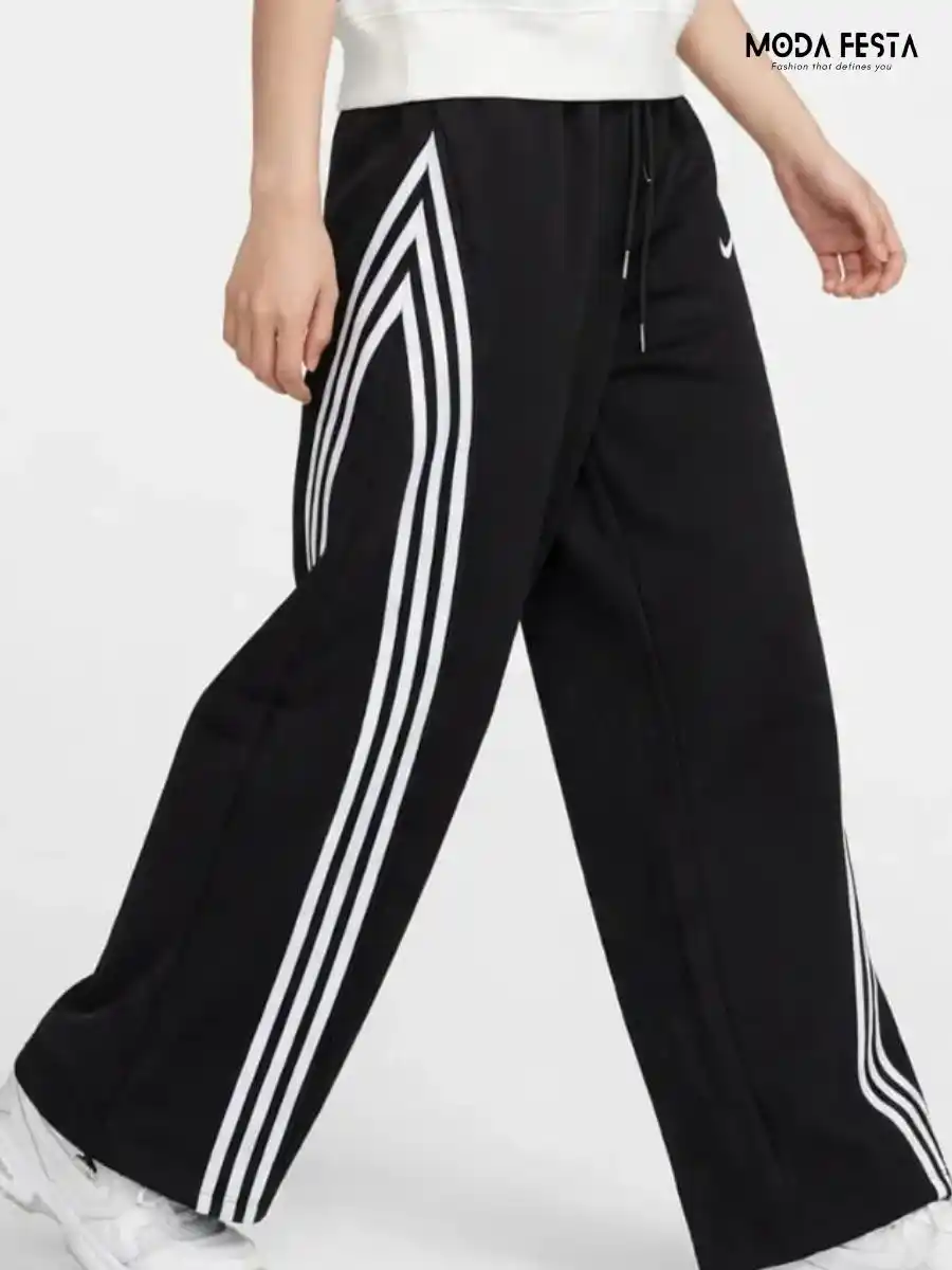 ModaFesta -black-side-stripe-track-pants