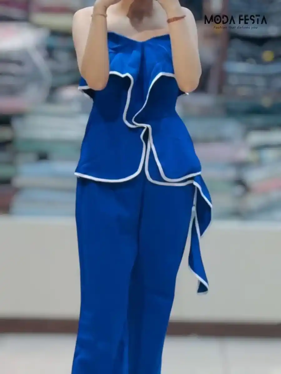 ModaFesta -elegant-stylish-tube-jumpsuit-blue