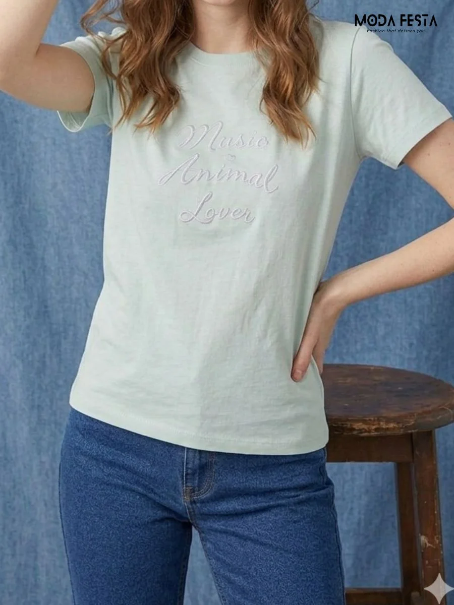 ModaFesta -minimal-embroidered-tshirt-mint