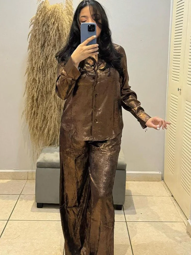 ModaFesta - gold-shimmer-co-ord-set