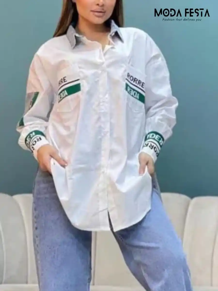 ModaFesta -elegant-denim-collared-shirt-white