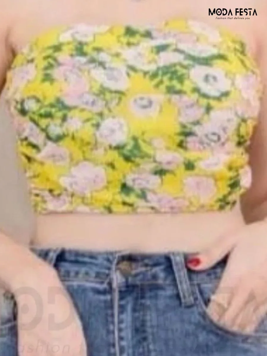 Stylish Flora Print TubeTop