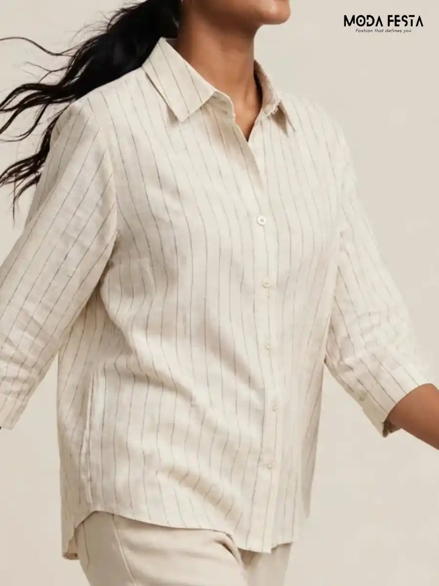 ModaFesta -classic-striped-collared-shirt
