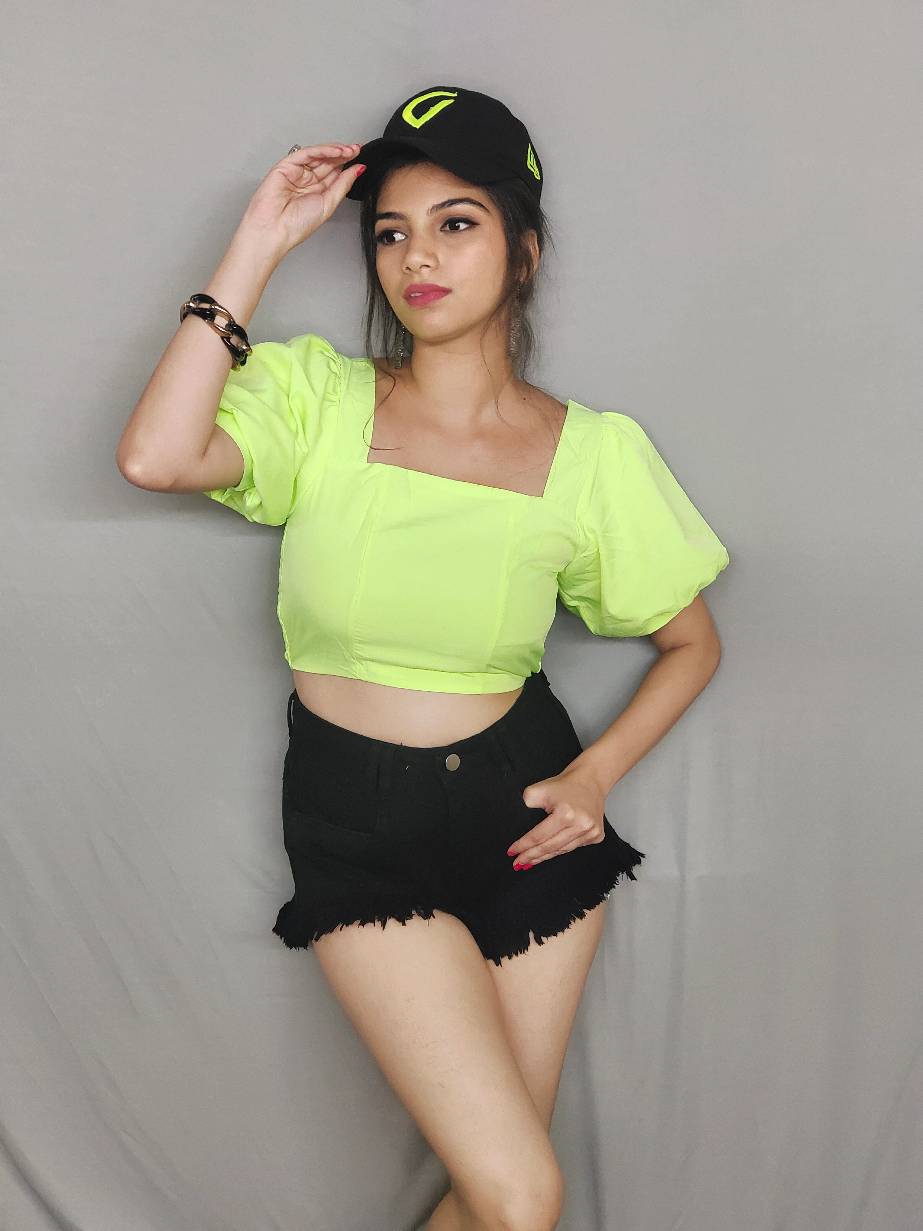 ModaFesta -neon-crop-top