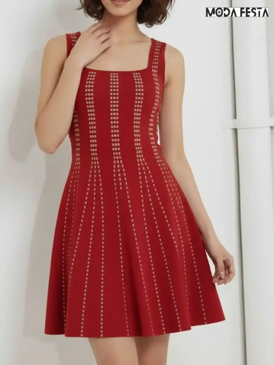 Elegant Stripes Mini A Line Dress