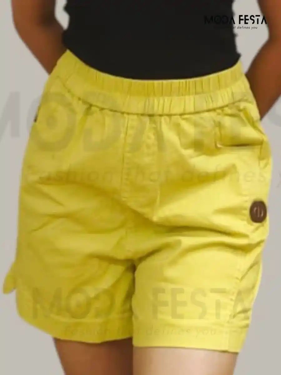 ModaFesta - summer-cotton-short-yellow