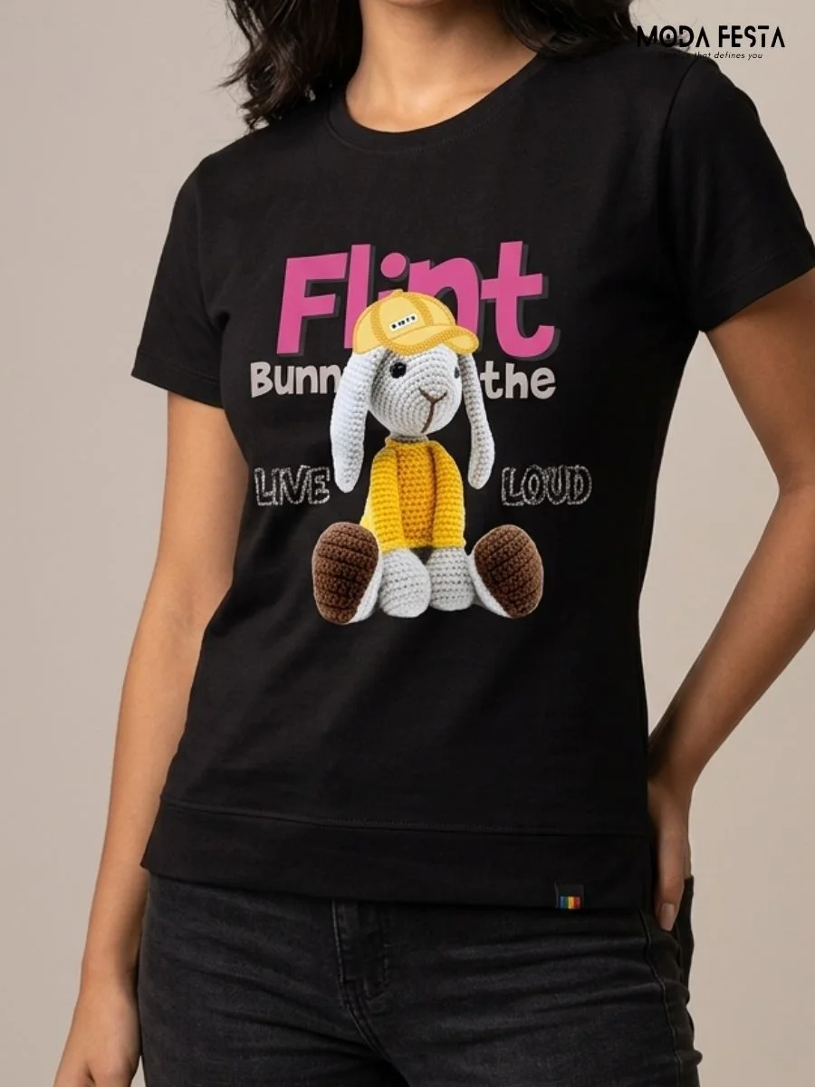 ModaFesta -flint-bunny-graphic-t-shirt