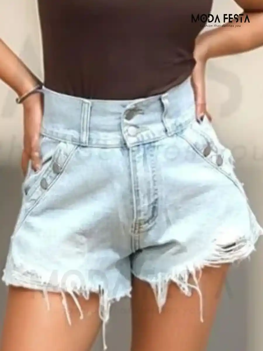 ModaFesta - stylish-denim-shorts-sky-blue