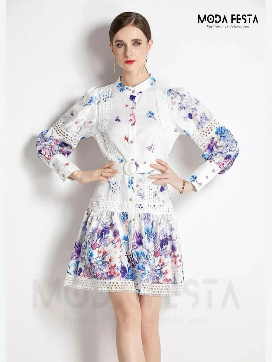 ModaFesta - floral-lace-a-line-dress-