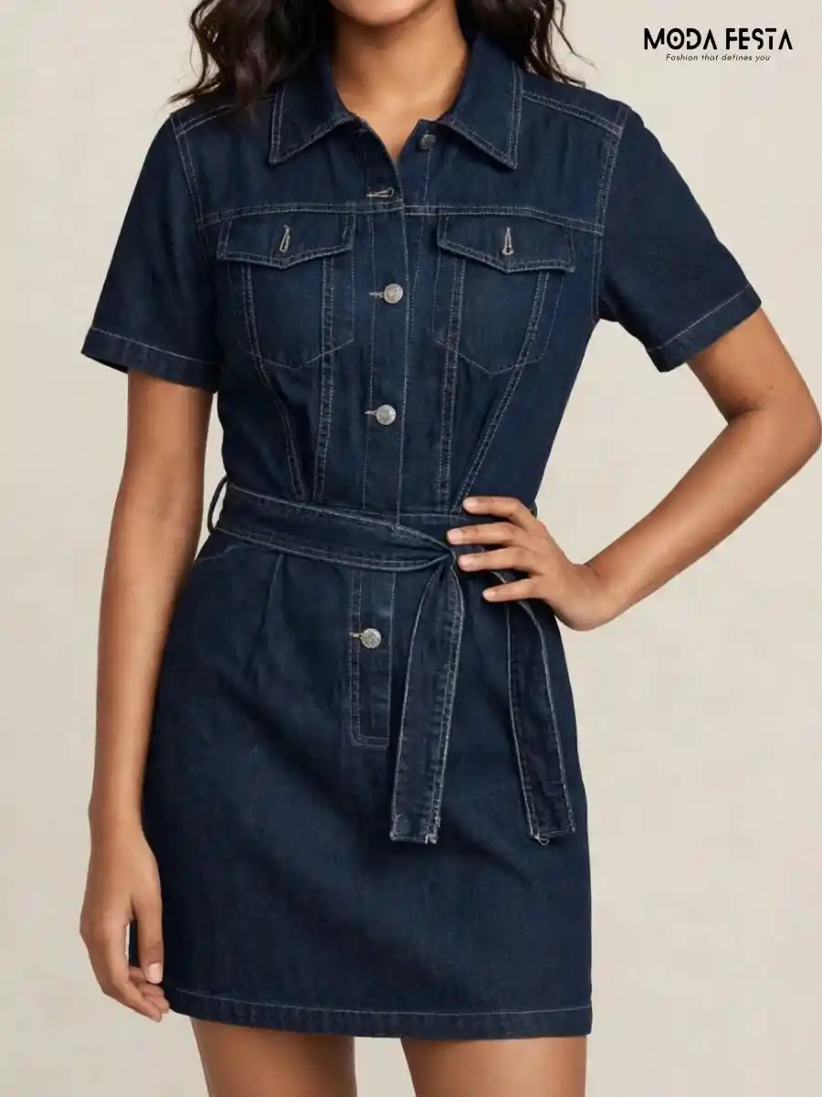 ModaFesta -dark-blue-denim-shirt-dress