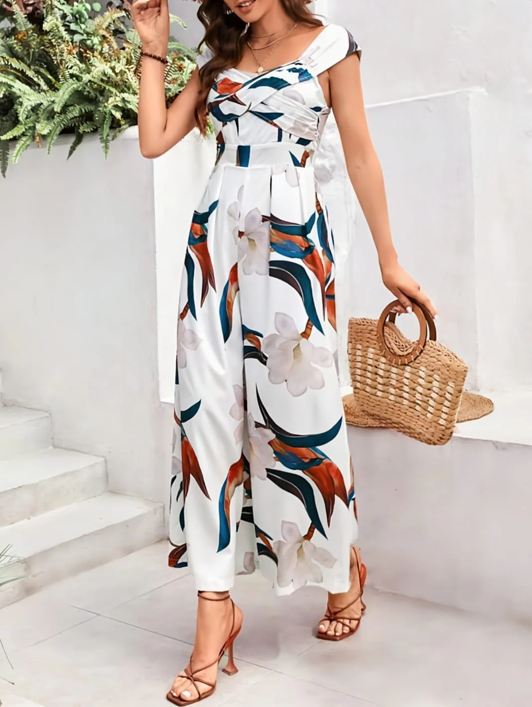 ModaFesta - wide-leg-jumpsuit-white