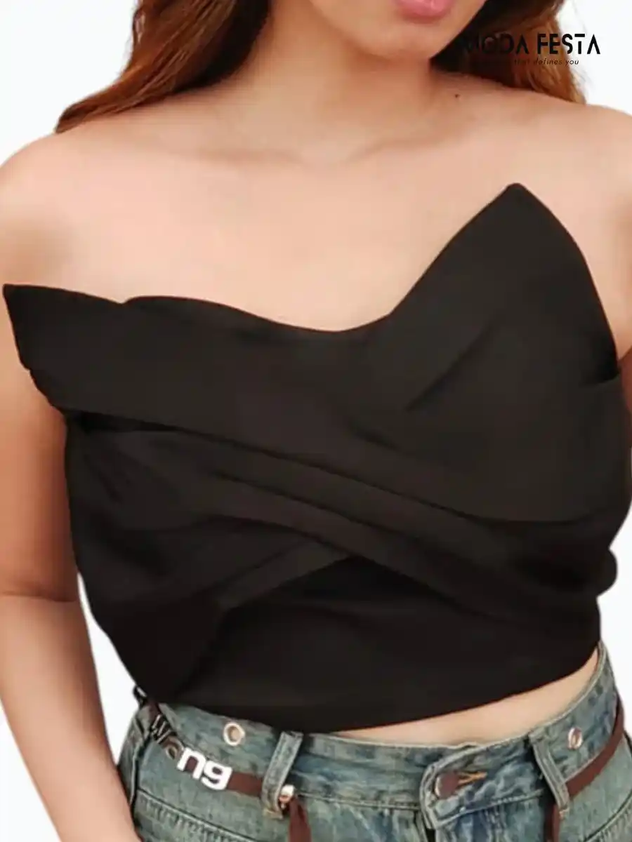 ModaFesta - stylish-tube-top-black
