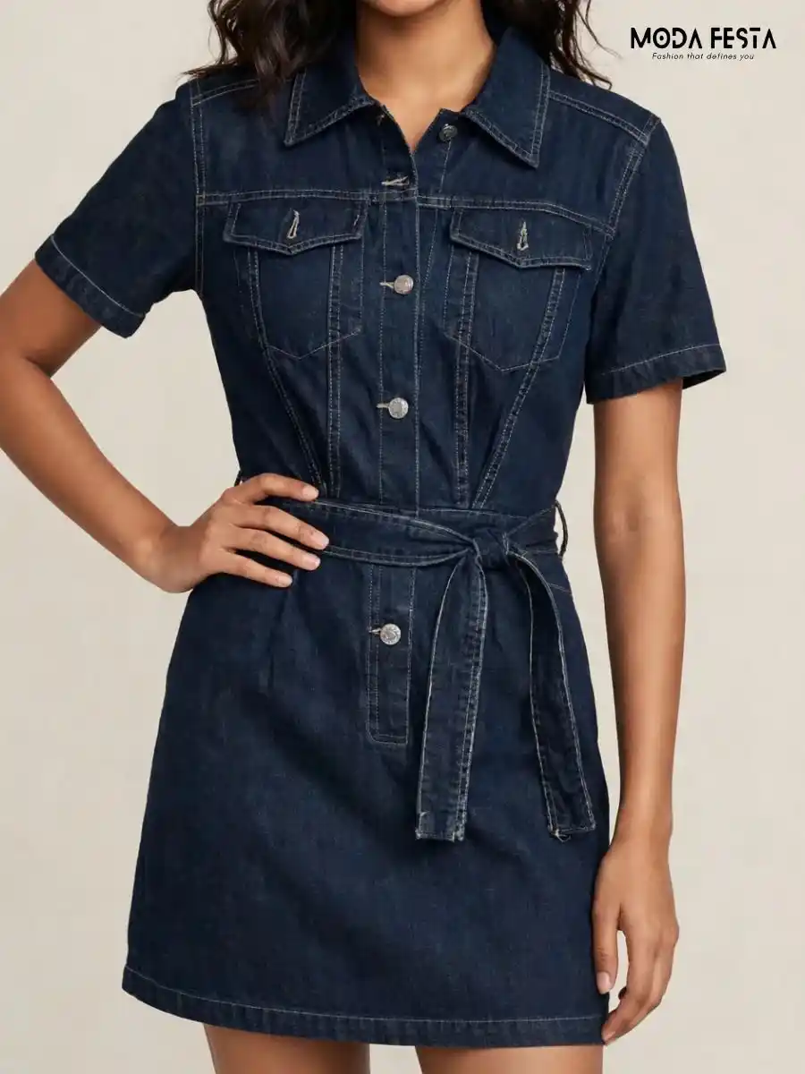 ModaFesta -dark-blue-denim-shirt-dress