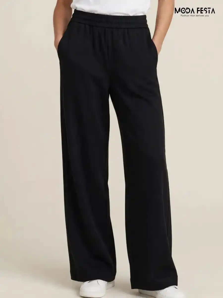 ModaFesta -solid-mid-rise-trouser