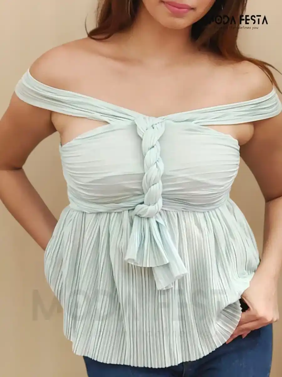 ModaFesta -maxi-boho-party-top-blue