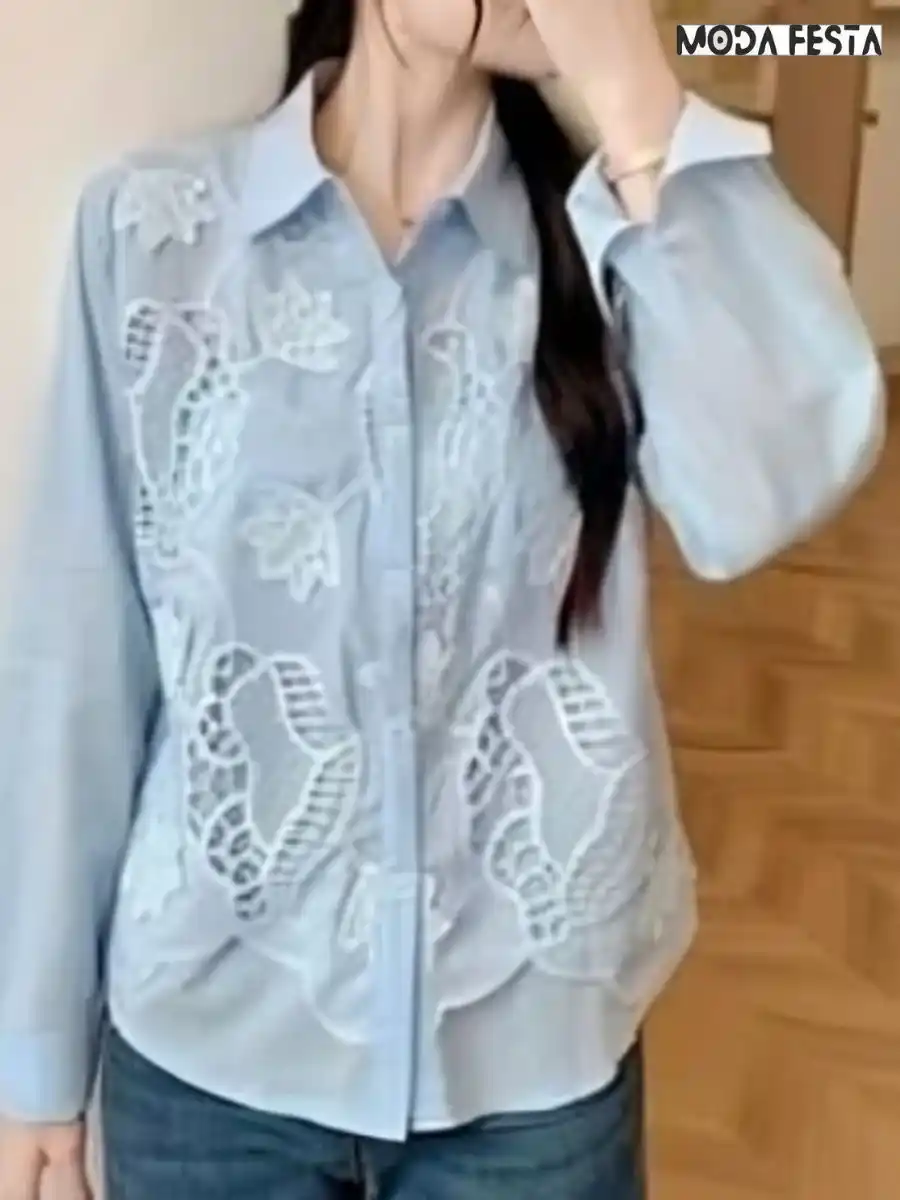 ModaFesta -elegant-cut-work-style-shirt-sky-blue