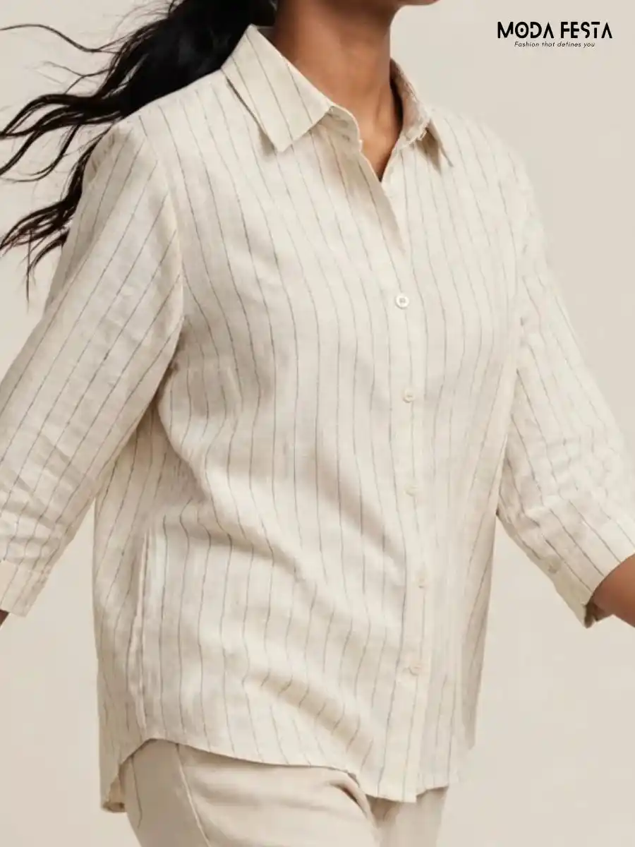 ModaFesta -classic-striped-collared-shirt