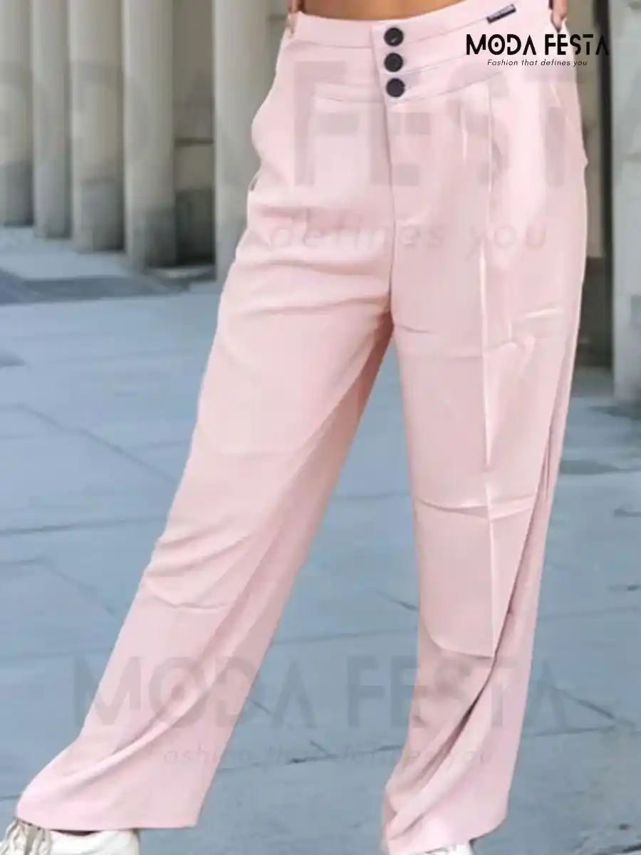 ModaFesta - three-button-stylish-pant-pink
