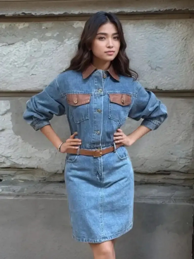 ModaFesta - denim-safari-dress