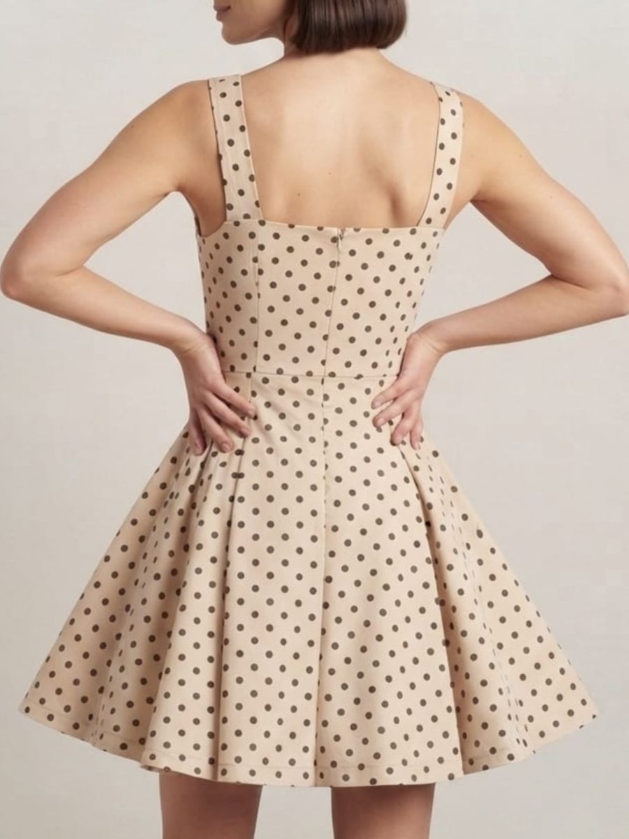 ModaFesta -short-polka-dot-dress-off-white
