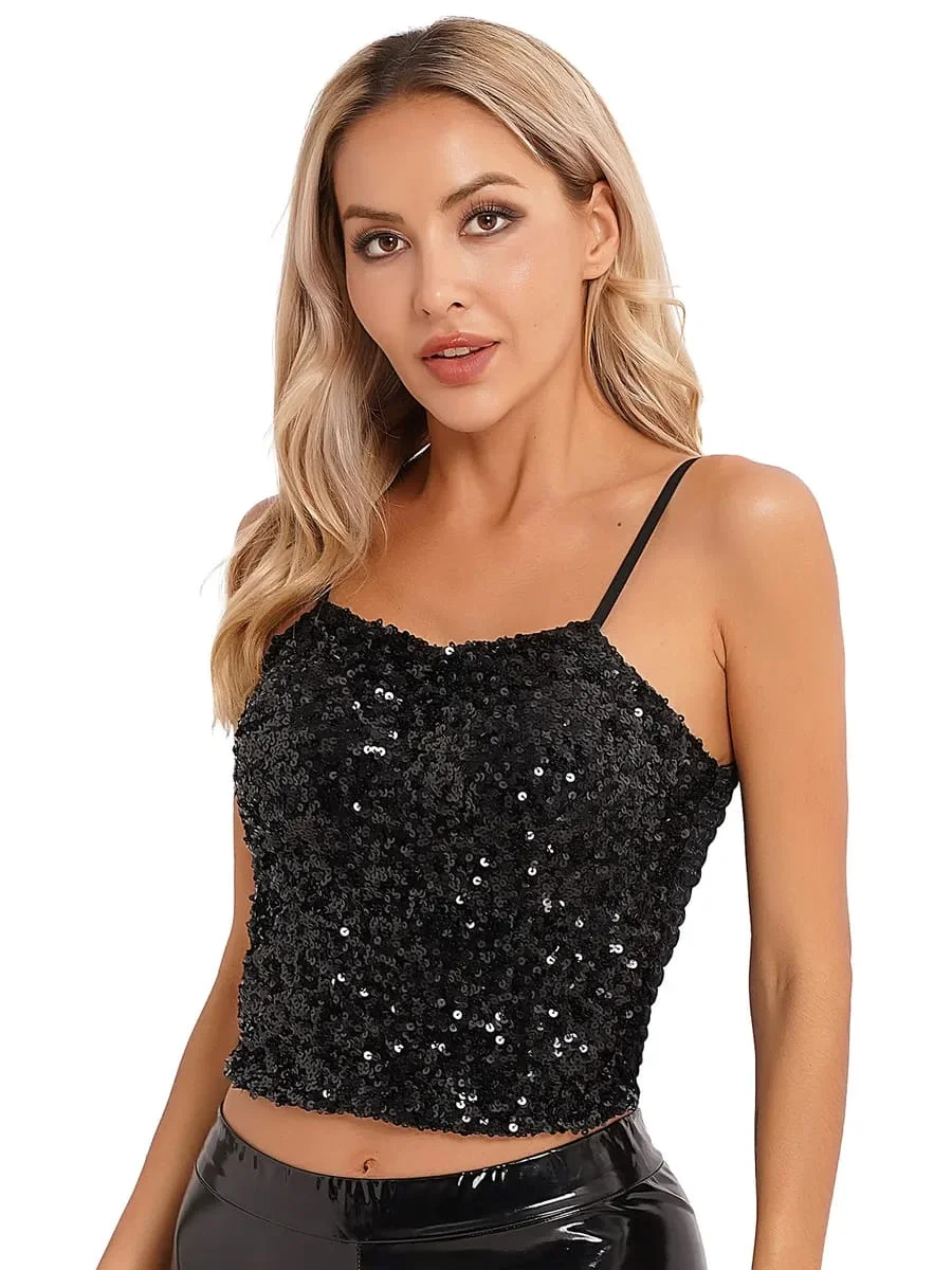 ModaFesta -black-sequined-top