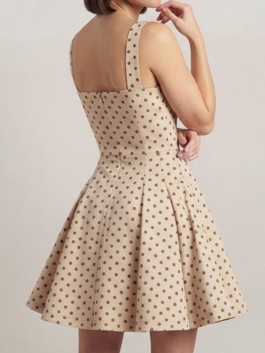 ModaFesta -short-polka-dot-dress-off-white