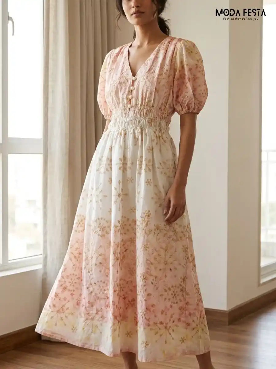 ModaFesta -blush-meadow-smocked-midi-dress