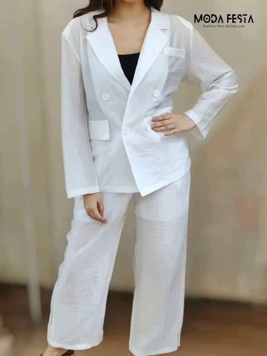 ModaFesta -elegant-white-blazer-coord-set