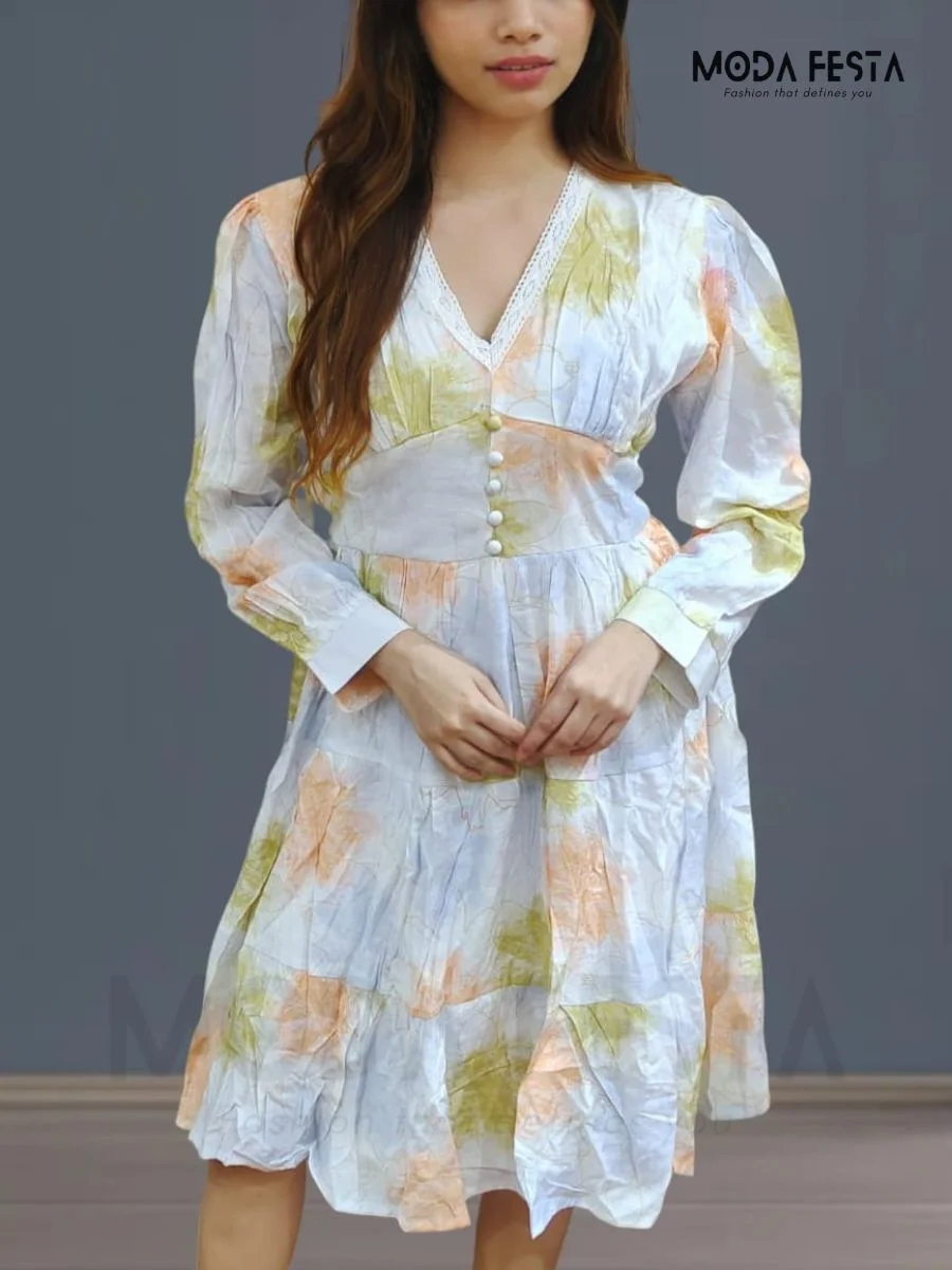 ModaFesta -floral-printed-midi-dress-white