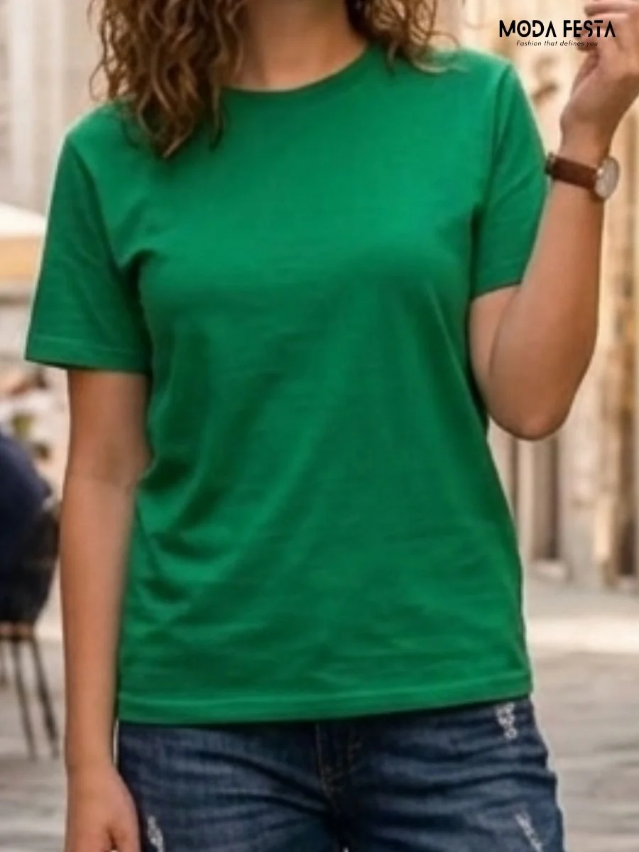 Essential Solid Green Top