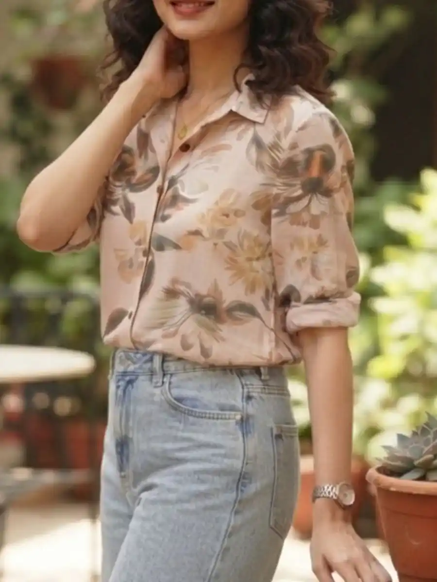 ModaFesta -blush-bloom-printed-casual-shirt