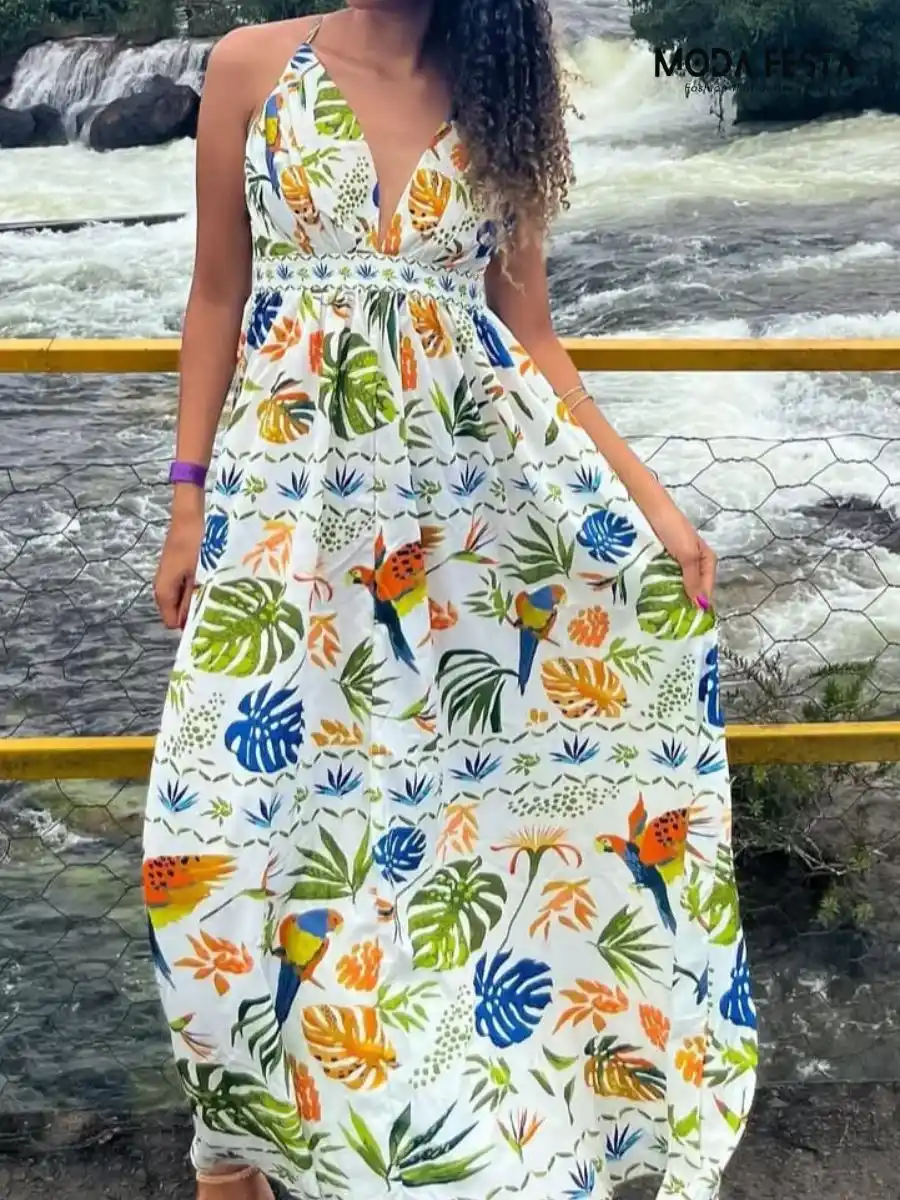ModaFesta -floral-printed-dress-white