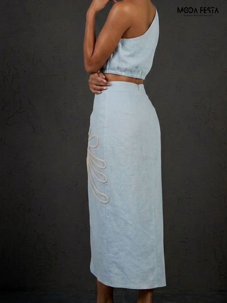 ModaFesta -blue-embroidered-coord-set
