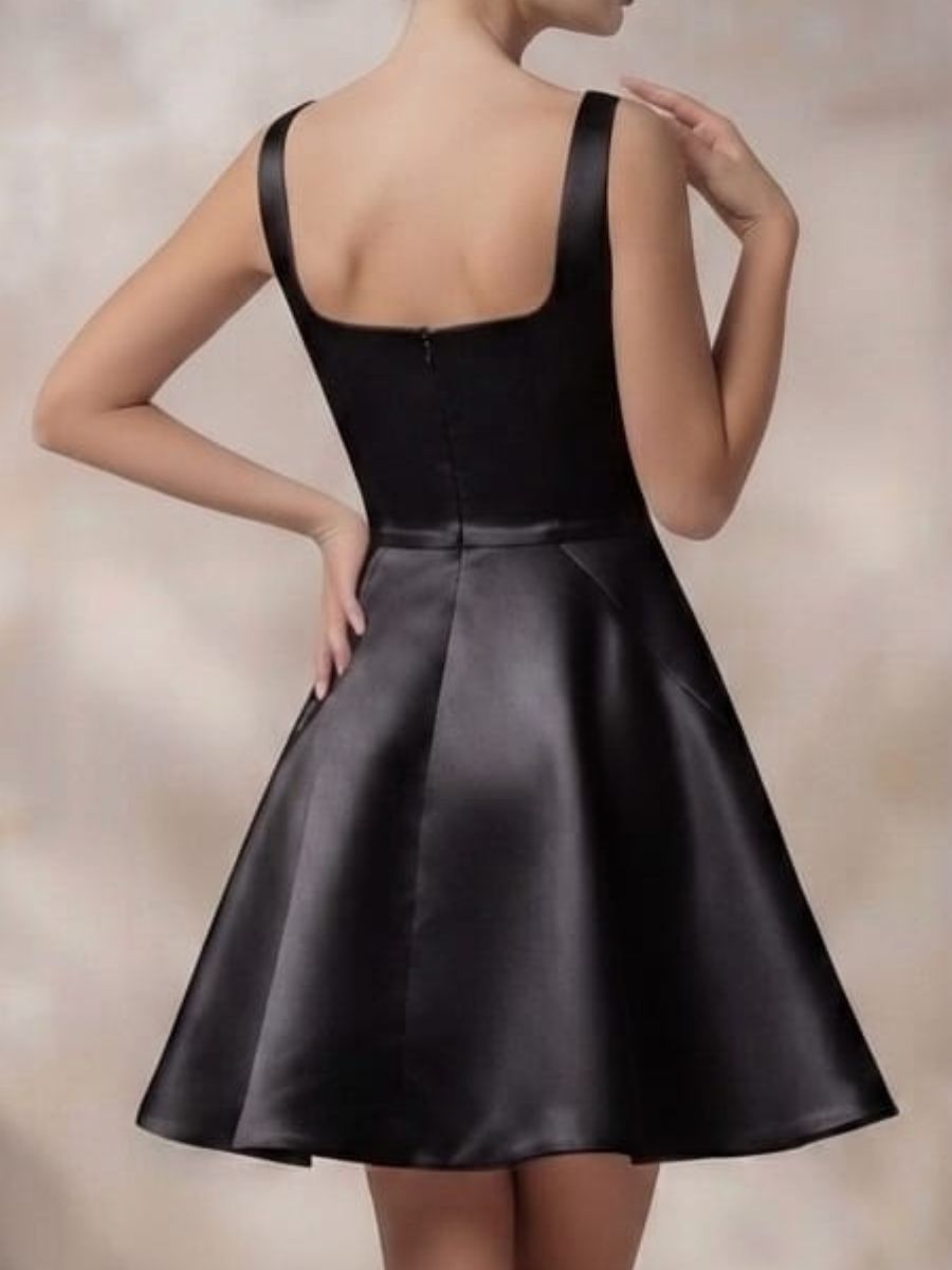 ModaFesta -short-party-wear-satin-dress-back