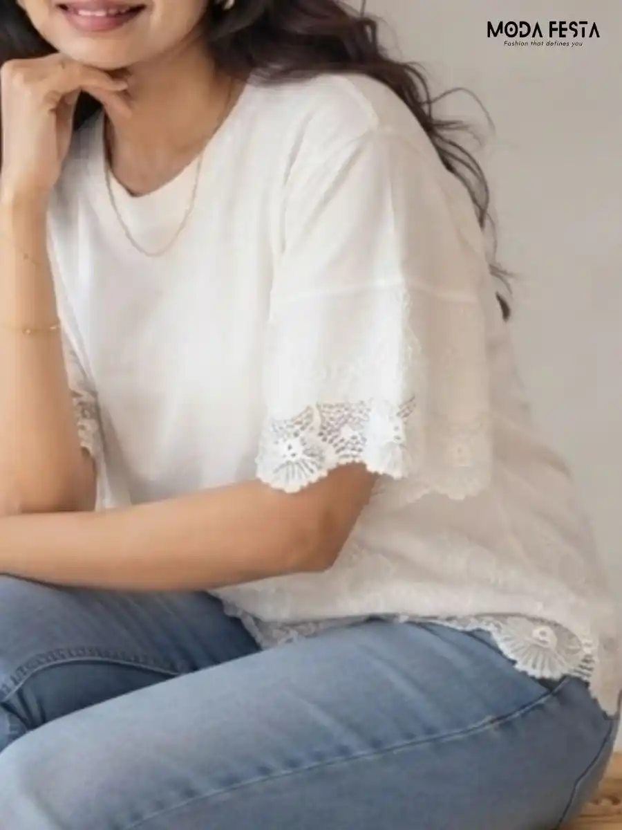 ModaFesta -elegant-white-lace-trimmed-top