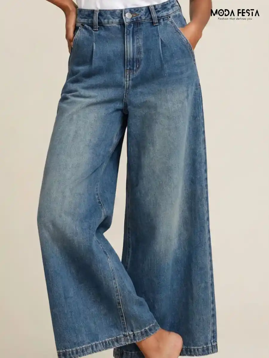ModaFesta -blue-pleated-wide-leg-jeans