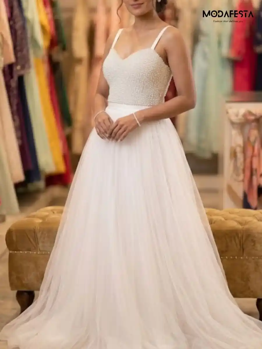 ModaFesta -elegant-embellished-a-line-corset-dress-white