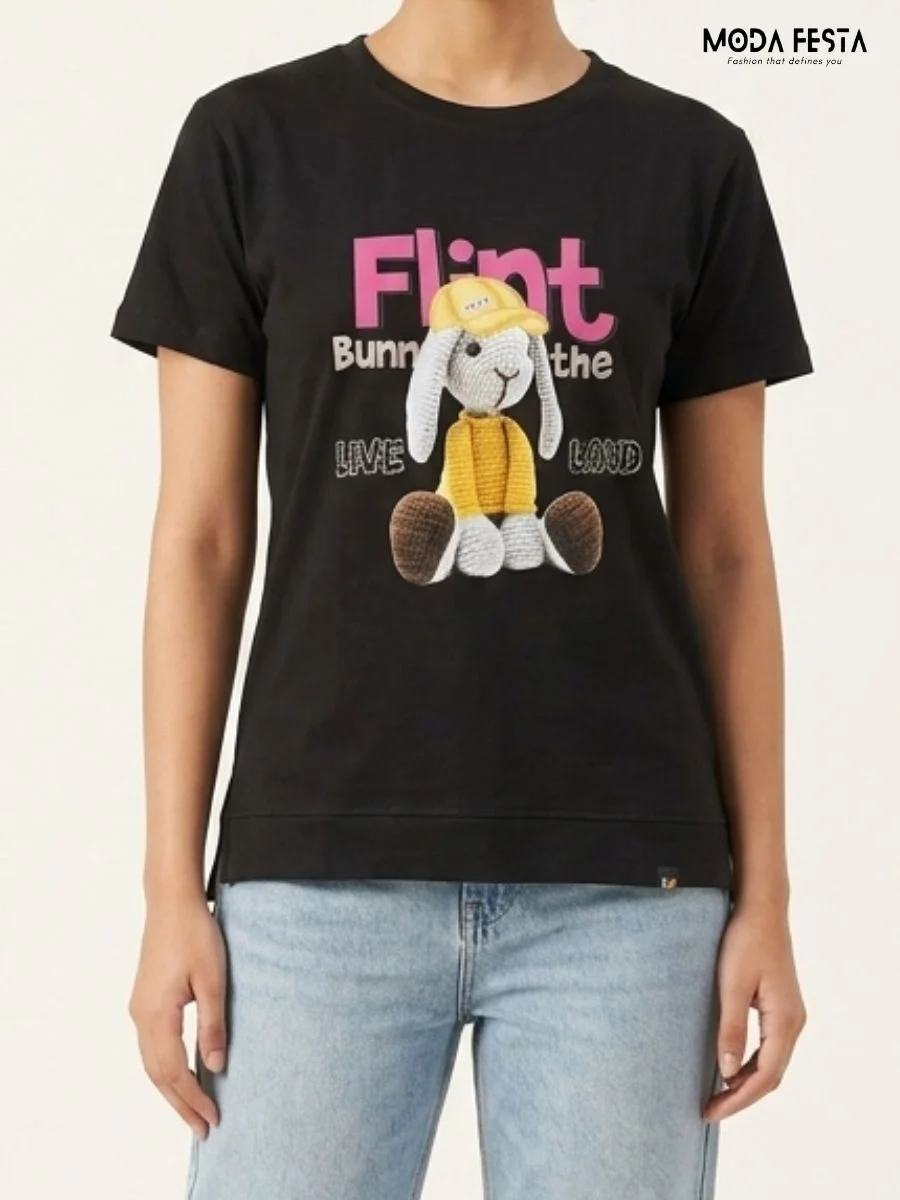 Flint Bunny Graphic T-Shirt