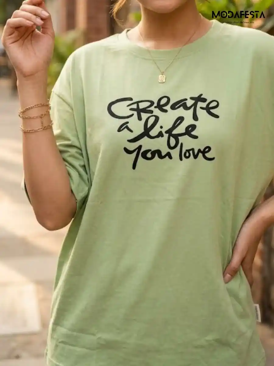 ModaFesta -elegant-classy-oversized-t-shirt-1-green