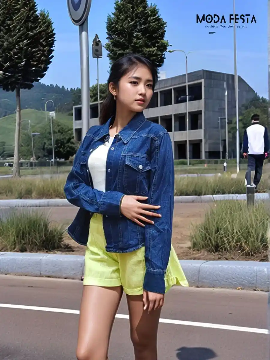 ModaFesta -casual-crop-jacket-blue