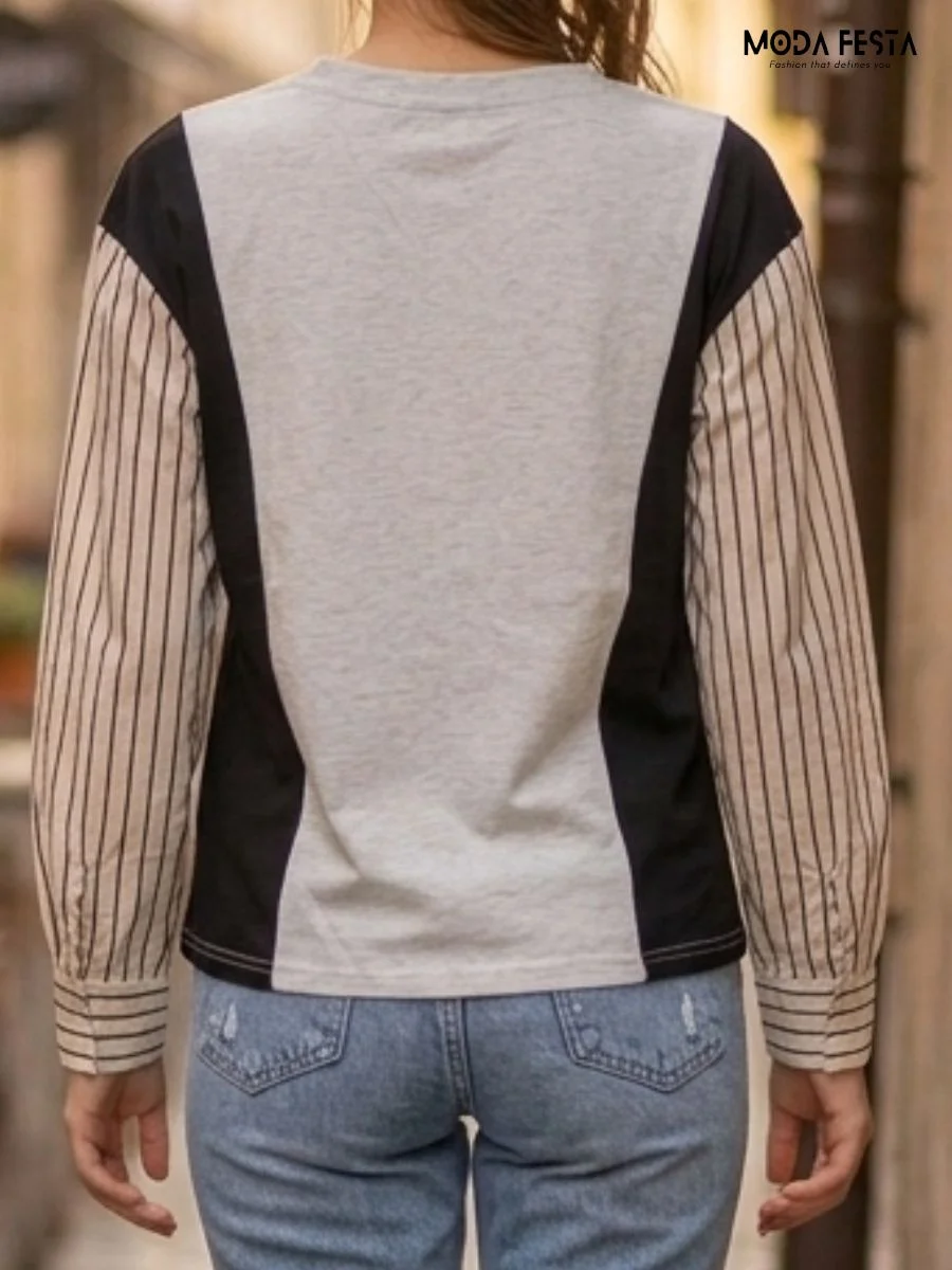 ModaFesta -sporty-casual-stripe-tee