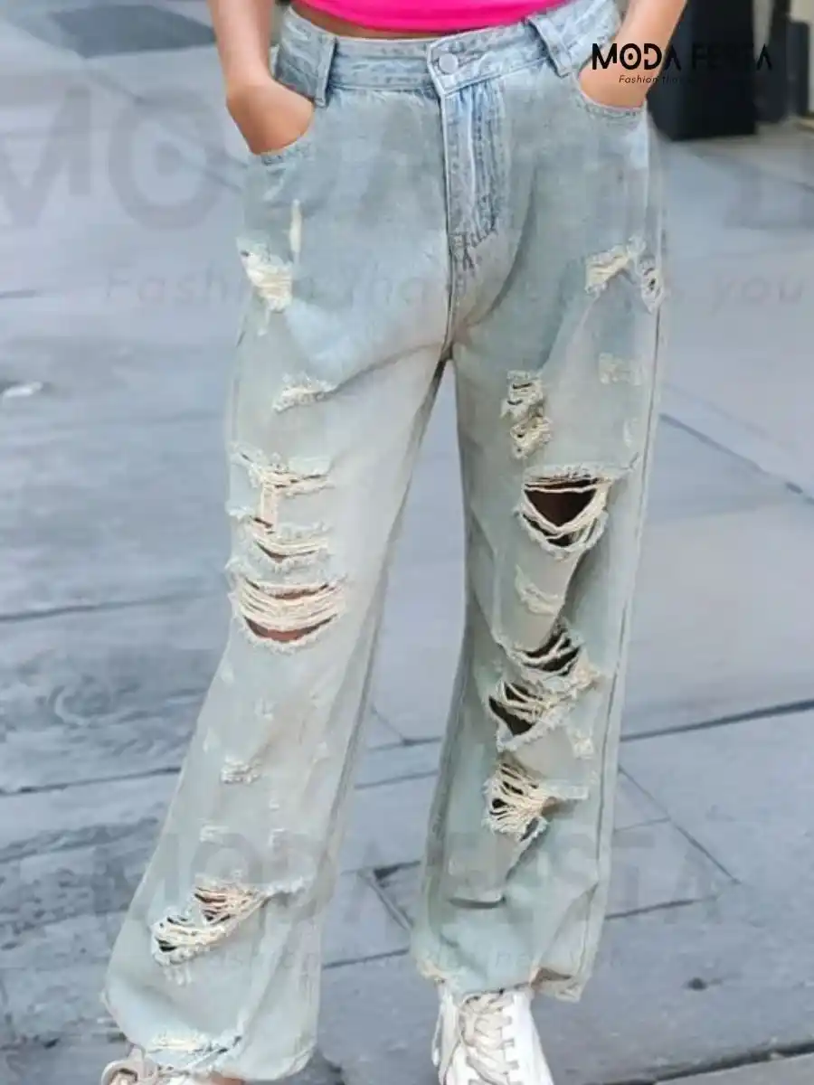 Stylish Ripped Denim Jeans