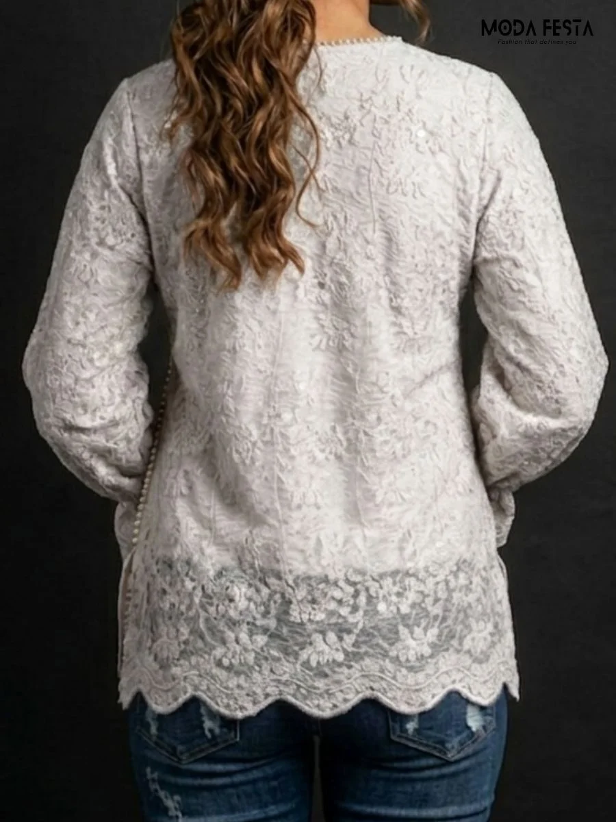 ModaFesta -ivory-sequin-lace-wrap