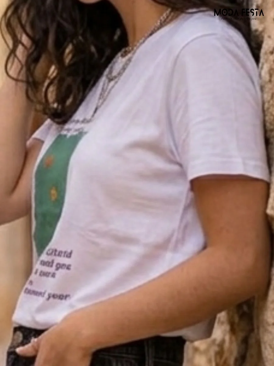 ModaFesta -floral-text-graphic-tee